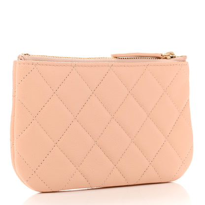 Chanel Caviar Quilted Small Cosmetic Case Beige 3 of 8