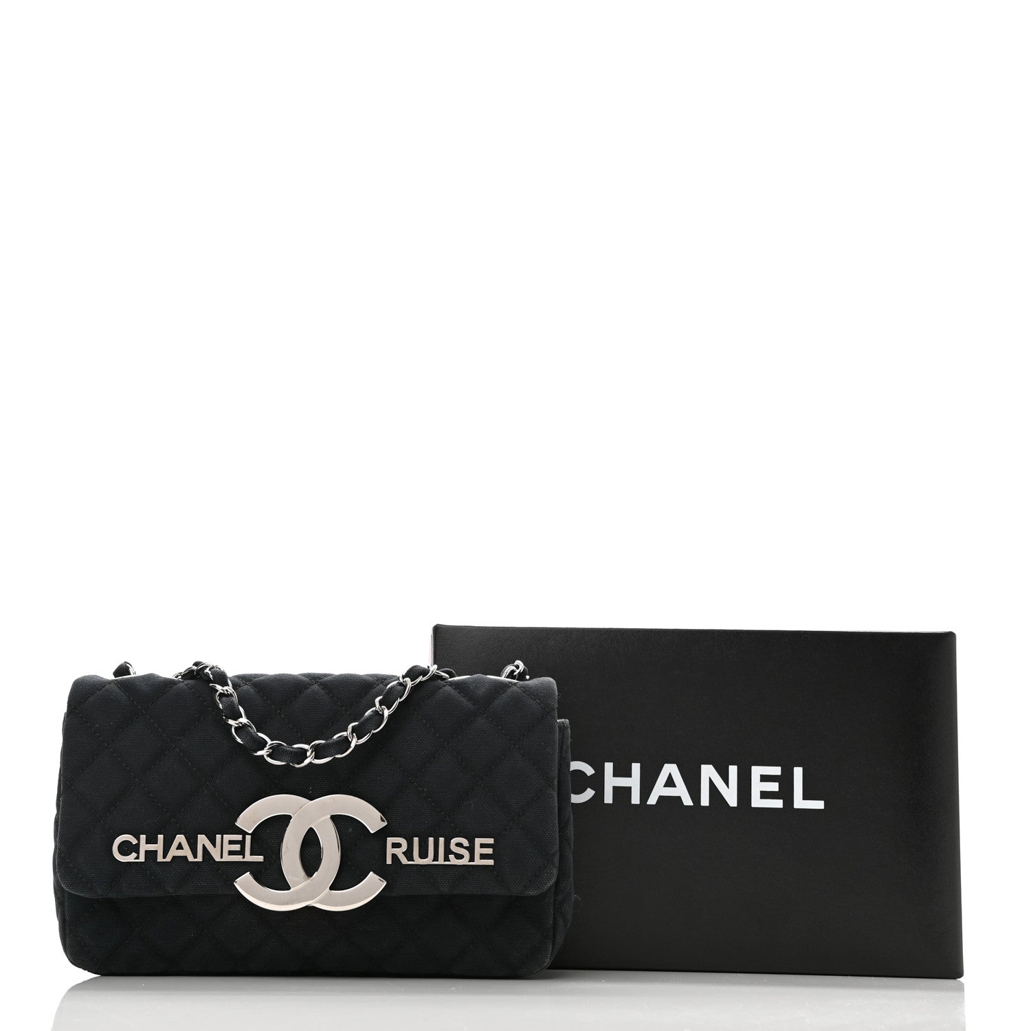 Chanel Canvas Quilted CC Cruise Flap Black 12 of 12