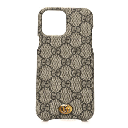 Gucci GG Supreme Monogram Ophidia iPhone 13 Pro Max Phone Case Brown 1 of 11