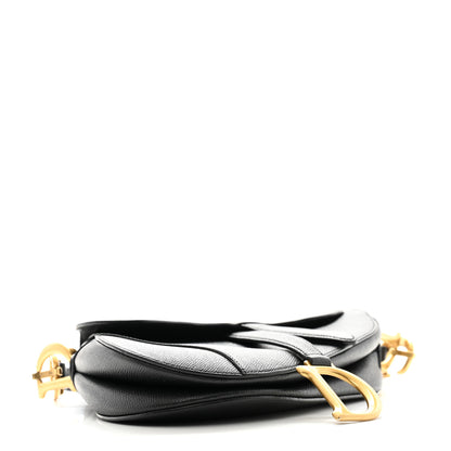 Christian Dior Grained Calfskin Saddle Bag Black 4 of 12