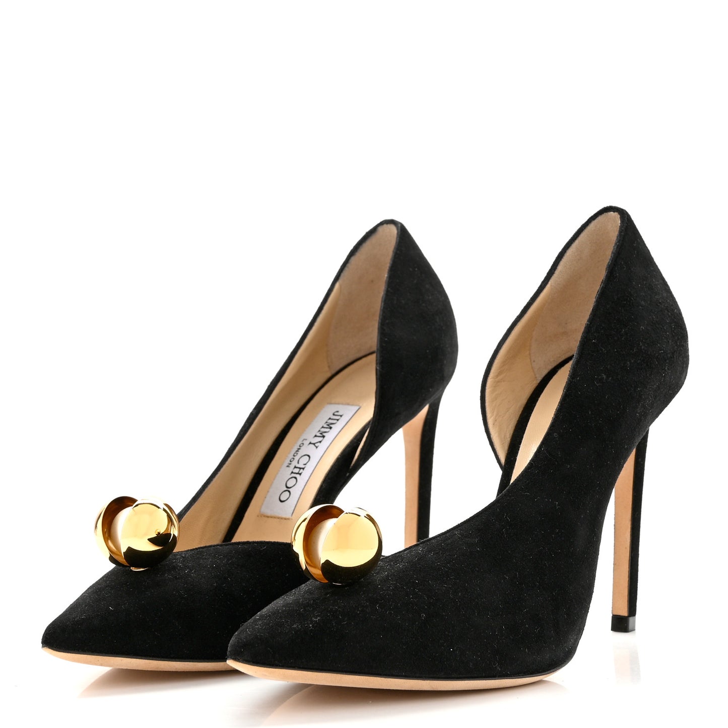 Suede Calfskin Sadira 100 Sandals 37.5 Black