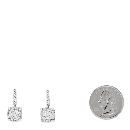 David Yurman Sterling Silver Diamond 10mm Chatelaine Drop Earrings 2 of 4