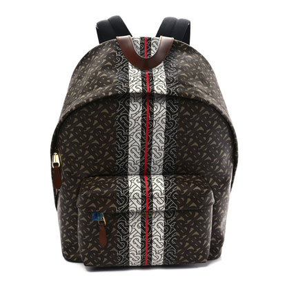 Burberry E-Canvas Monogram Stripe Backpack Bridle Brown 1 of 9