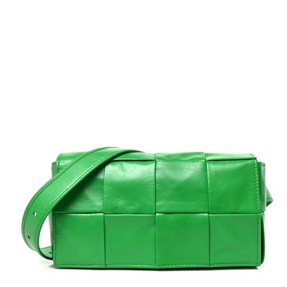 Bottega Veneta Paper Calfskin Intreccio Cassette Belt Bag Parakeet 1 of 8
