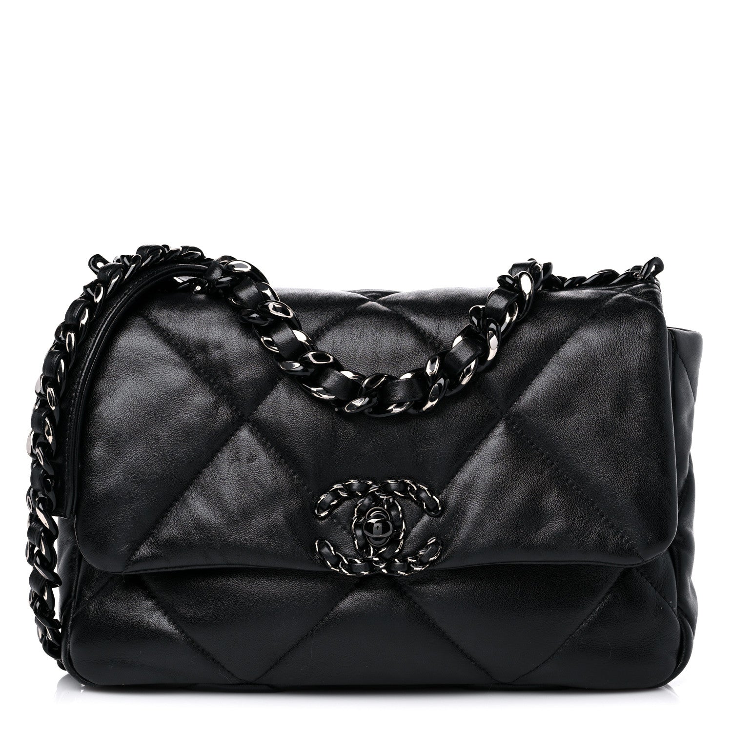 Chanel Lambskin Quilted Medium Chanel 19 Flap So Black 1 of 13
