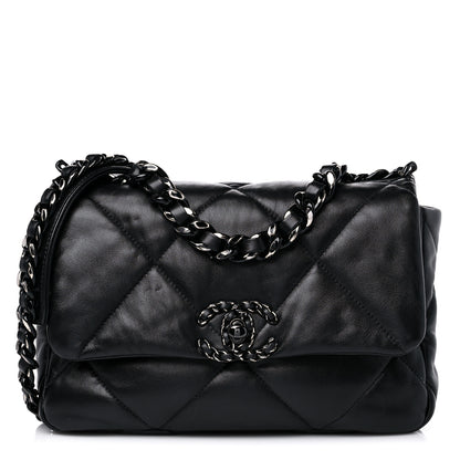 Chanel Lambskin Quilted Medium Chanel 19 Flap So Black 1 of 13