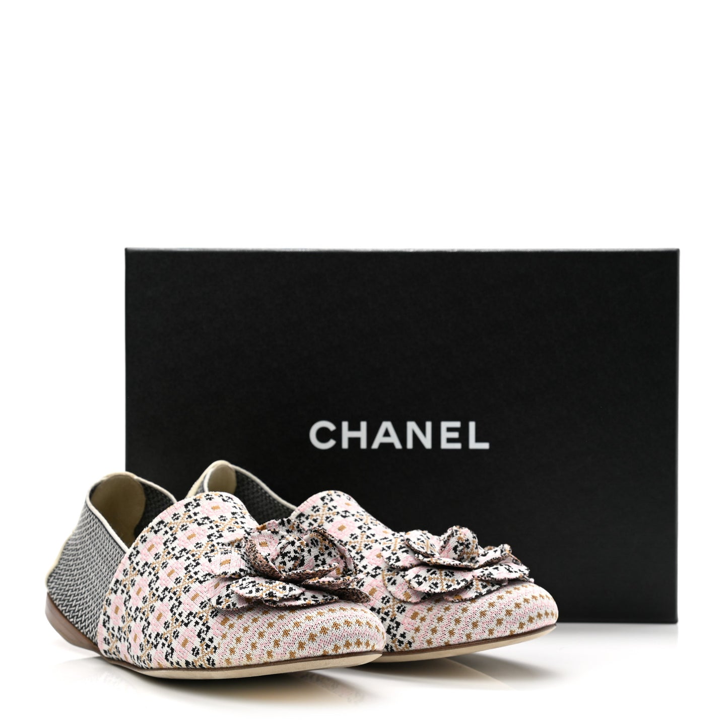Grosgrain Camellia Mocassin Loafers 40 Multicolor