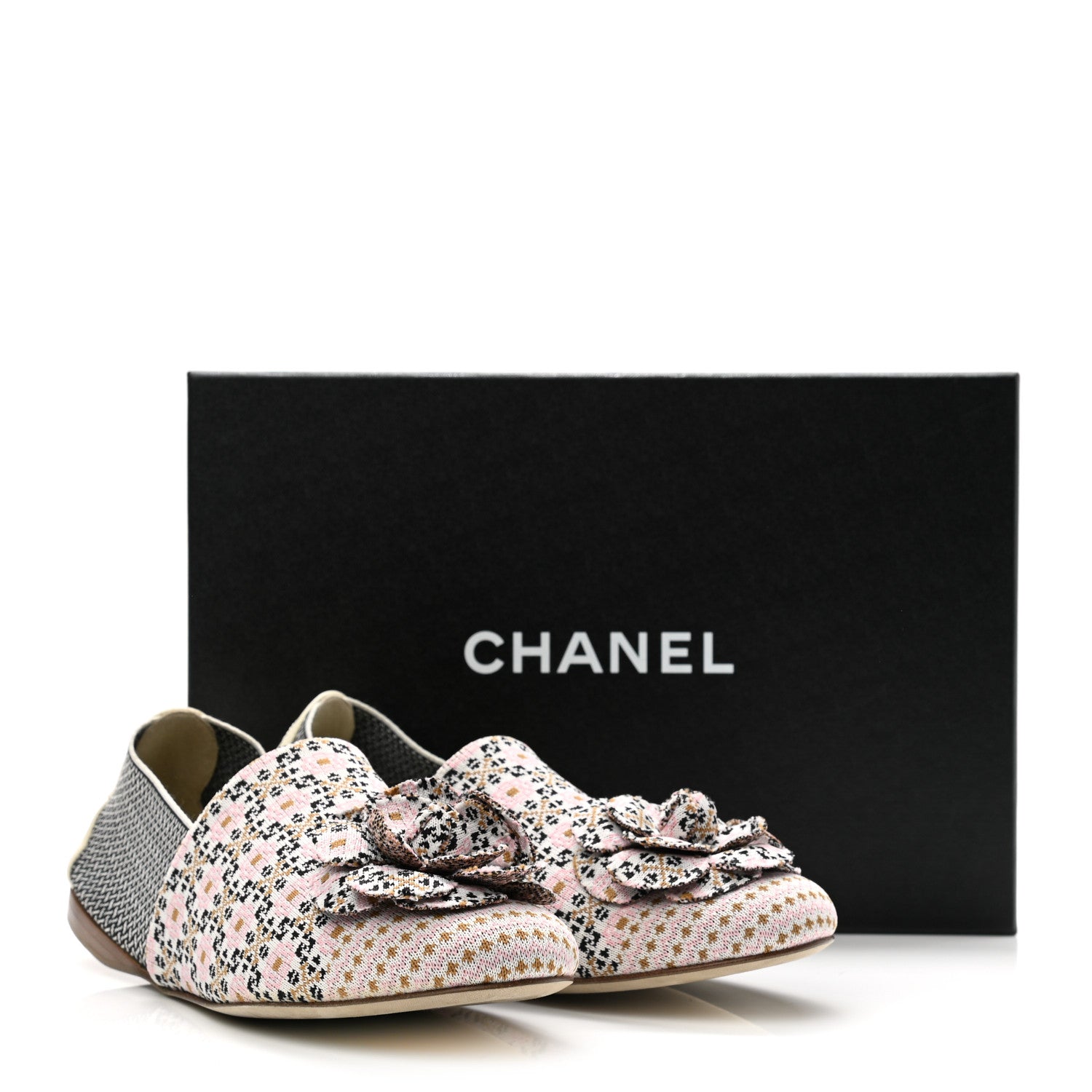 Chanel Grosgrain Camellia Mocassin Loafers 40 Multicolor 11 of 11