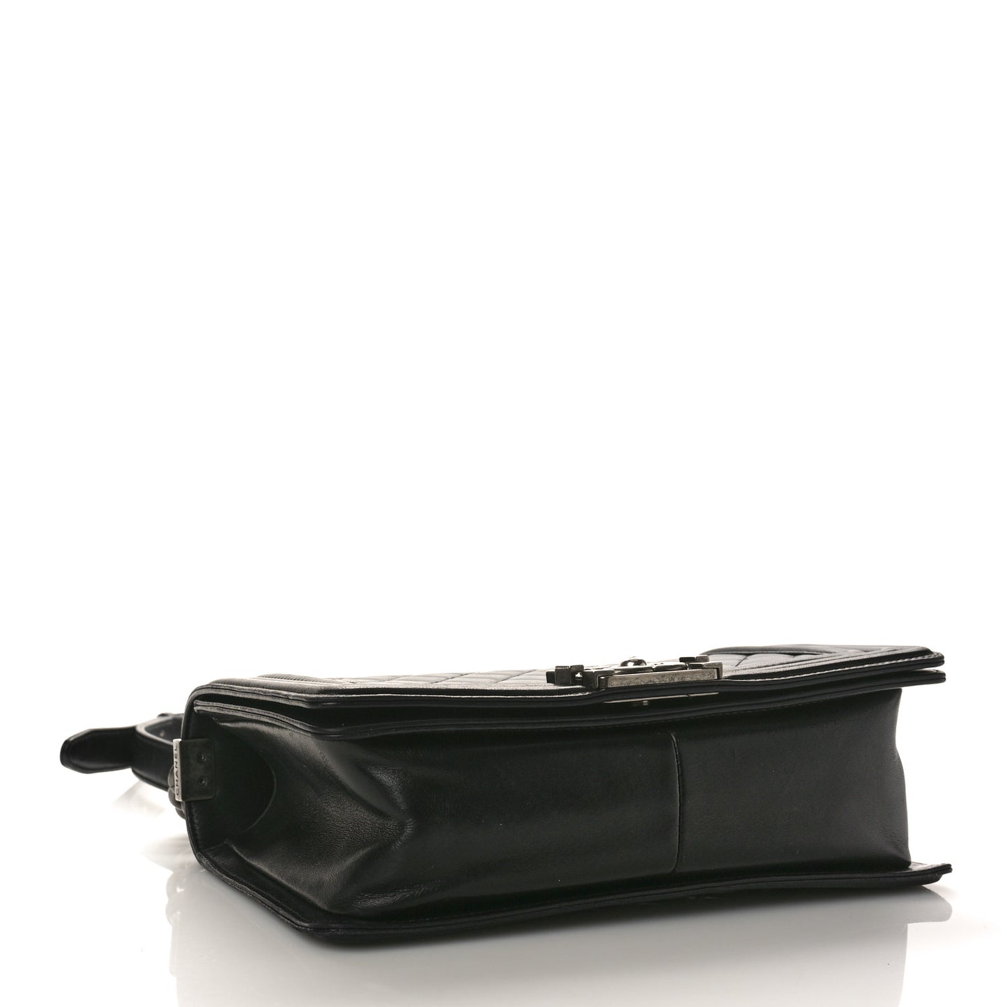 Lambskin Quilted Medium Boy Flap Black