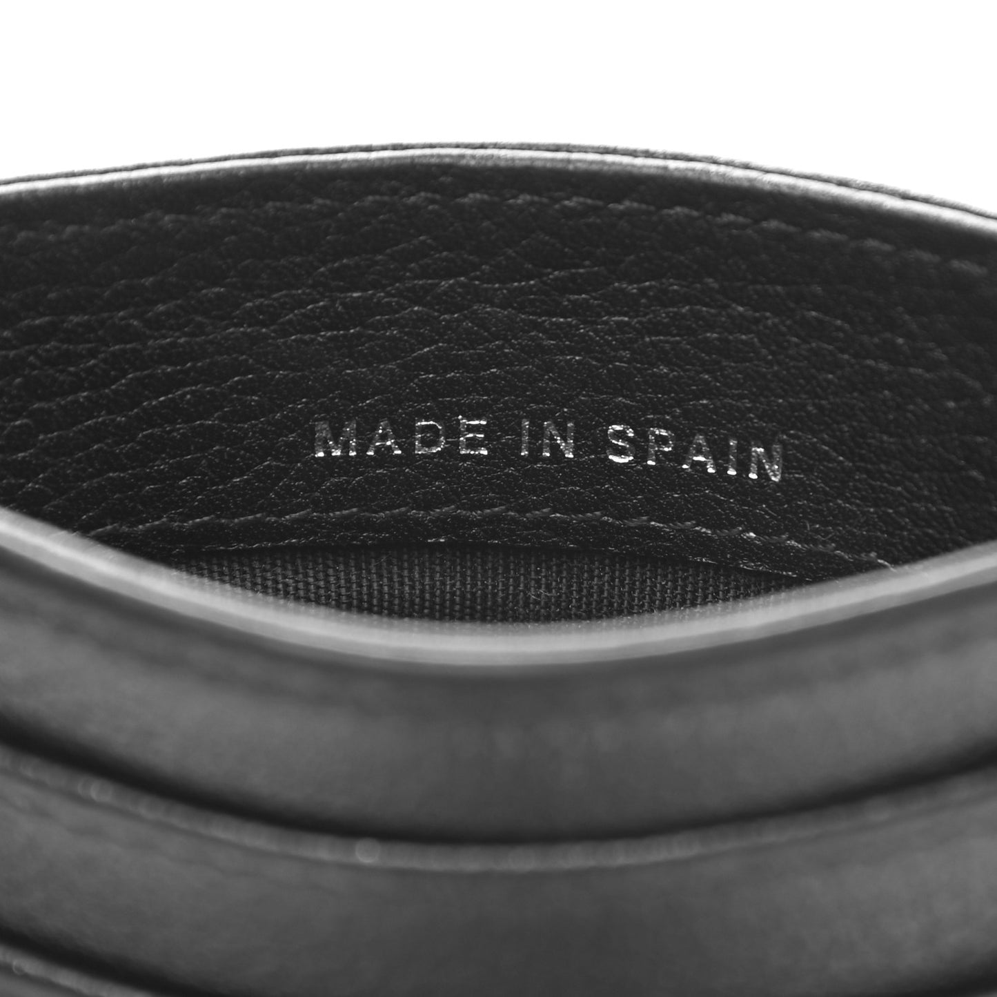 Grained Calfskin CC Card Holder Black