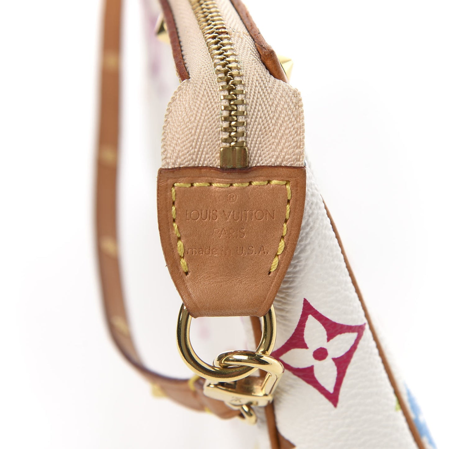 Monogram Multicolor Pochette Accessories White