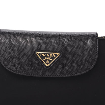 Prada Tessuto Nylon Saffiano Crossbody Bag Black 9 of 9