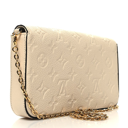 Louis Vuitton Empreinte Pochette Felicie Chain Wallet Cream 4 of 11