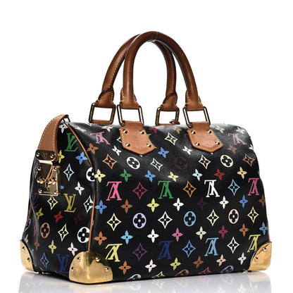 Louis Vuitton Monogram Multicolor Speedy 30 Black 3 of 15
