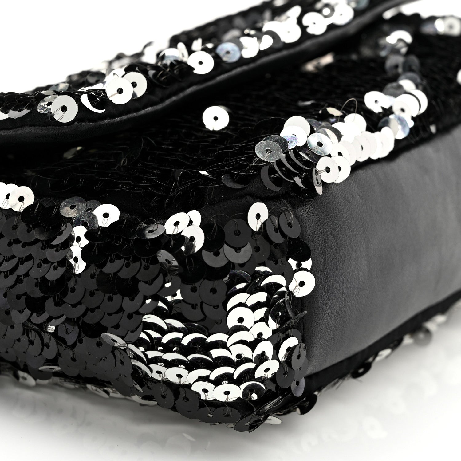 Chanel Sequin Summer Night Flap Black Silver 9 of 10