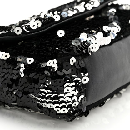 Chanel Sequin Summer Night Flap Black Silver 9 of 10