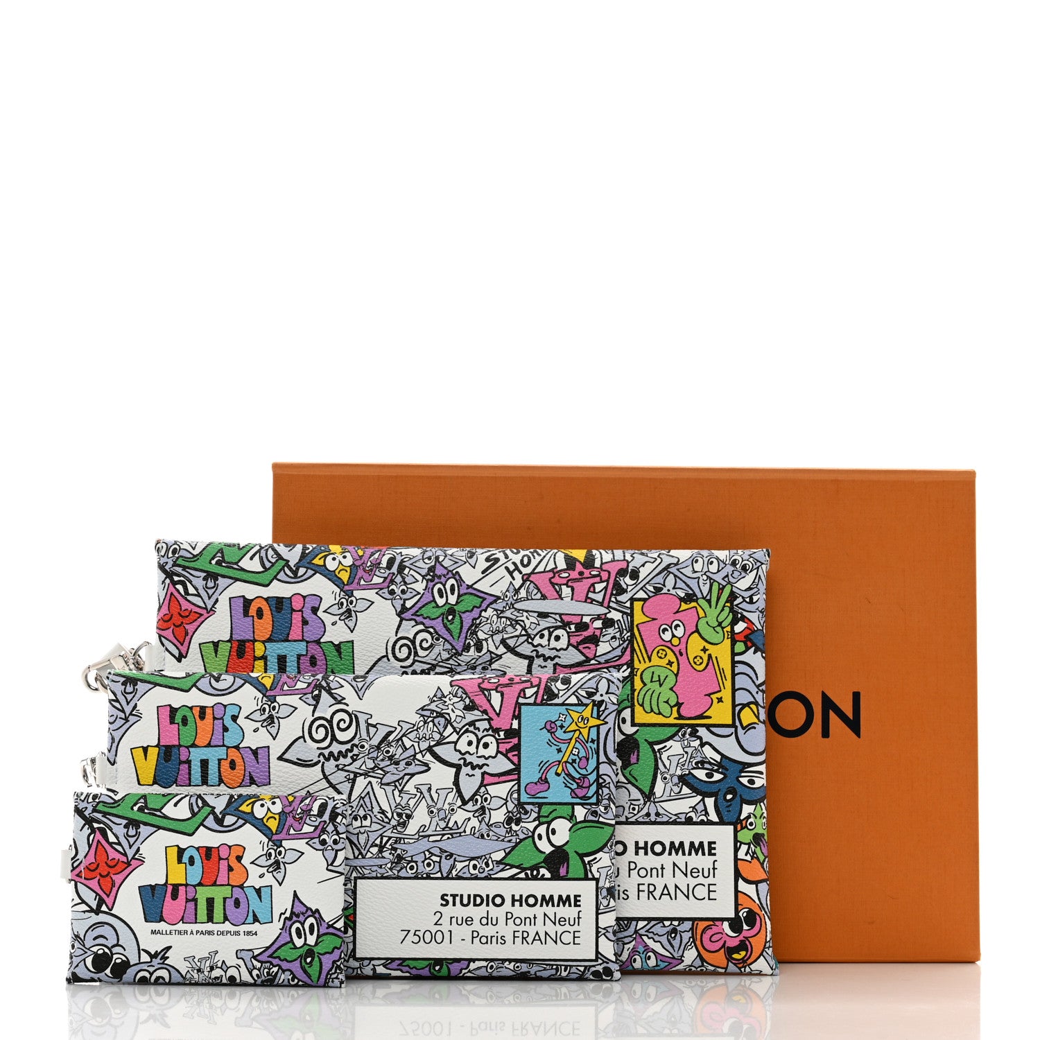 Louis Vuitton Monogram Comics Trio Envelope Pouch Multicolor 10 of 10