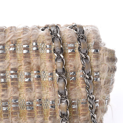 Chanel Tweed Quilted Single Flap Beige 11 of 18