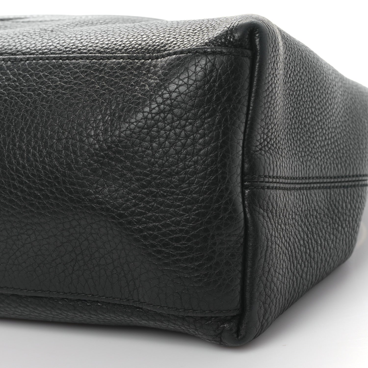 Gucci Pebbled Calfskin Medium Soho Chain Shoulder Bag Black 9 of 10