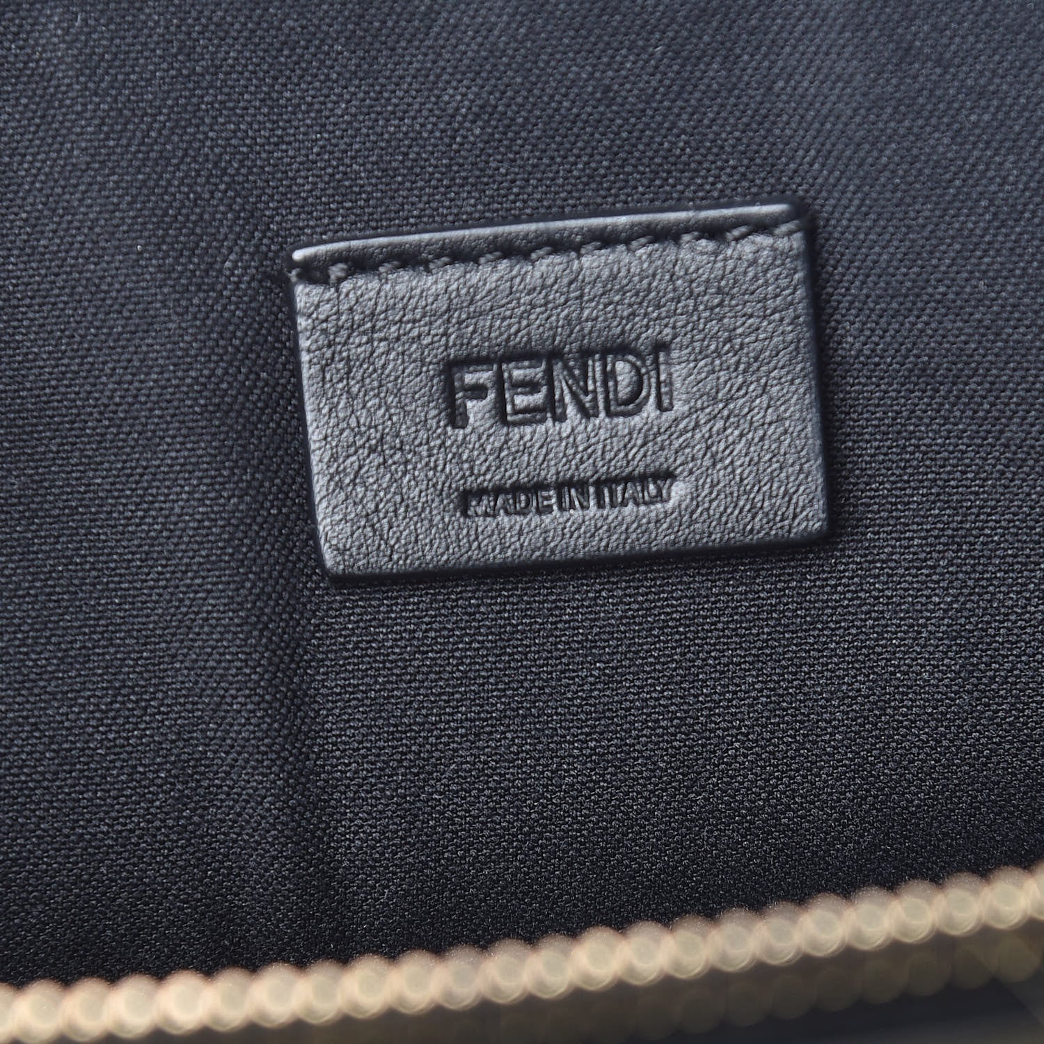 Fendi Vitello Dolce Fox Fur Monster Eyes Mini 2Jours Pouch Black Yellow 8 of 21