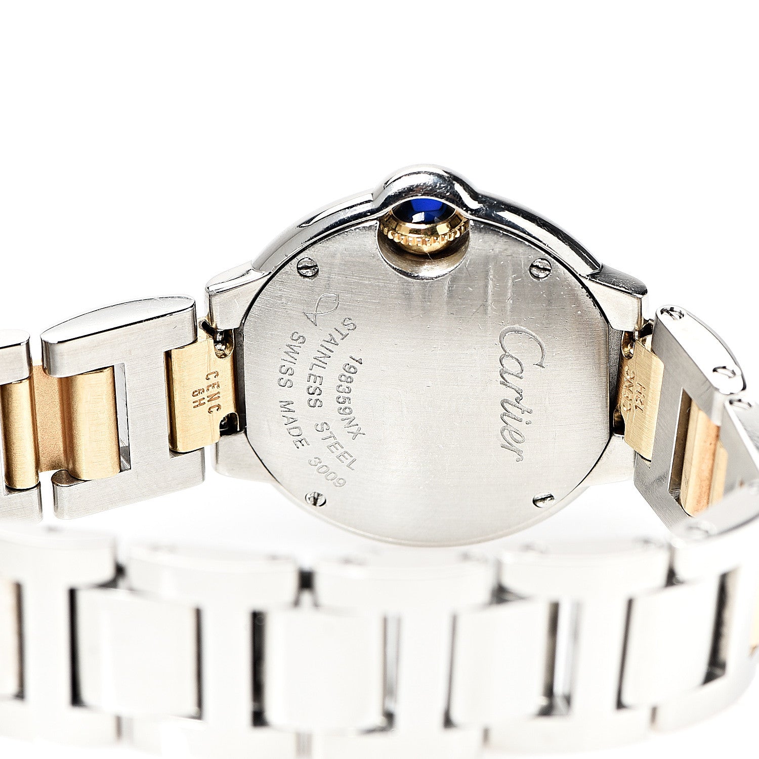 Cartier Stainless Steel 18K Yellow Gold 28mm Ballon Bleu De Quartz Watch 4 of 5