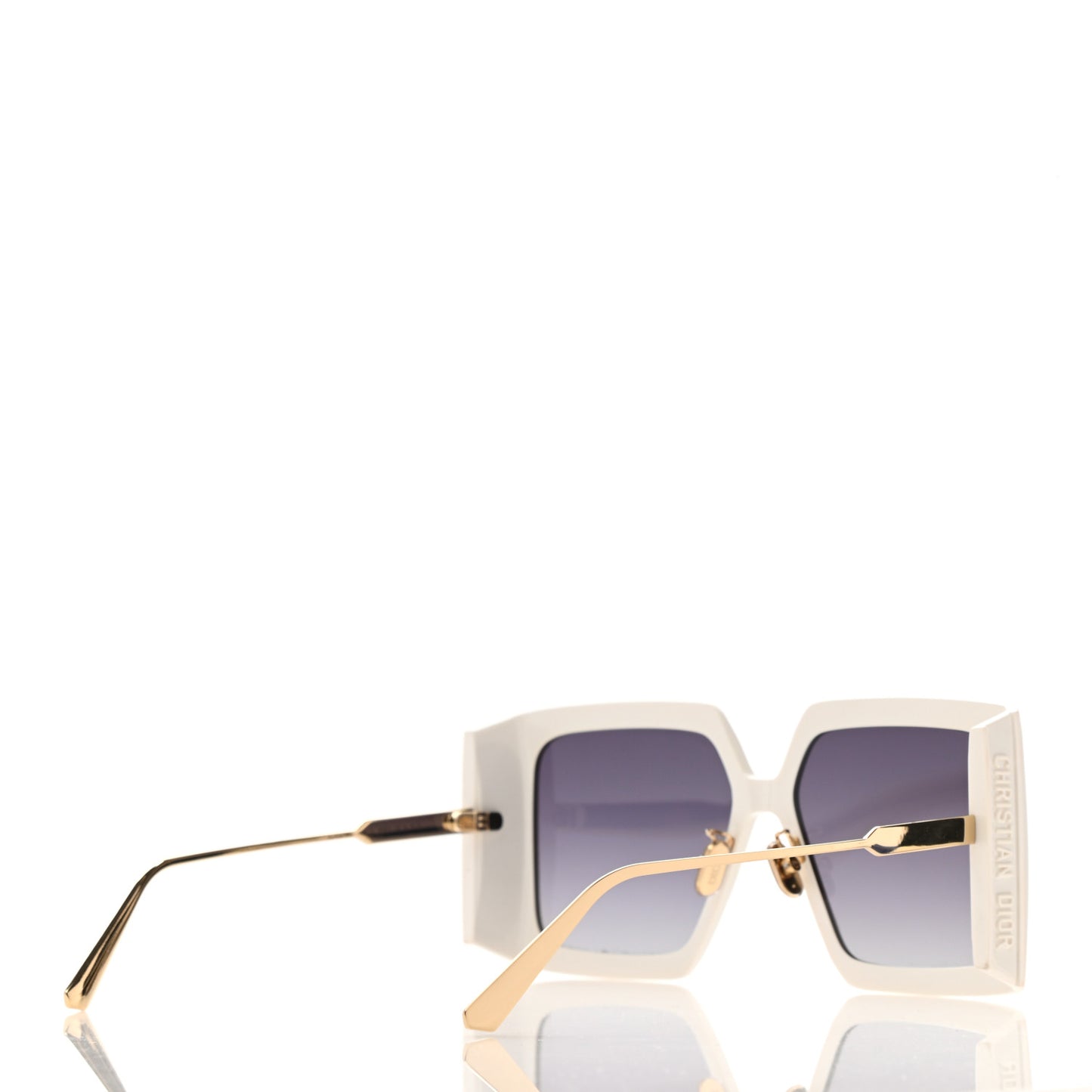 Acetate Square 30 Montaigne Sunglasses White