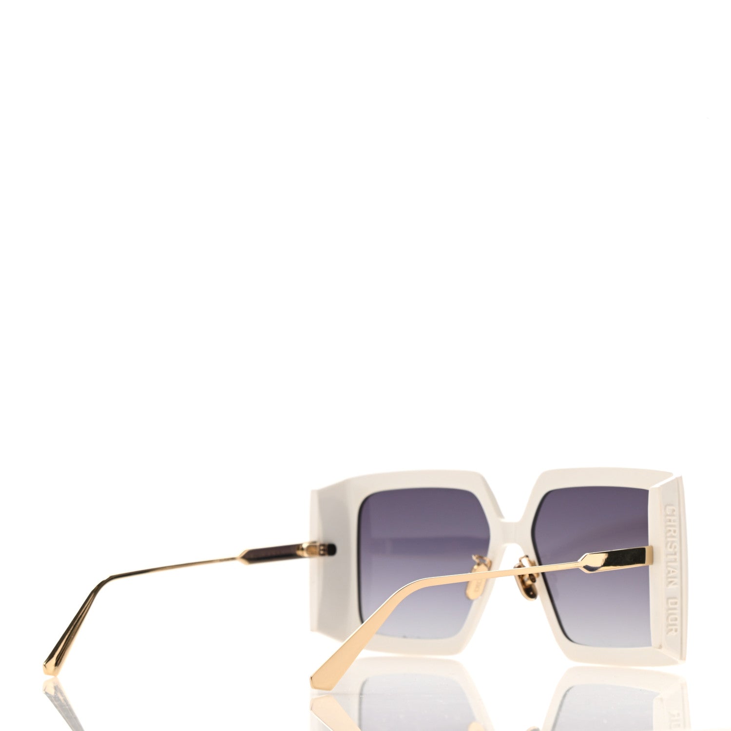 Christian Dior Acetate Square 30 Montaigne Sunglasses White 4 of 9