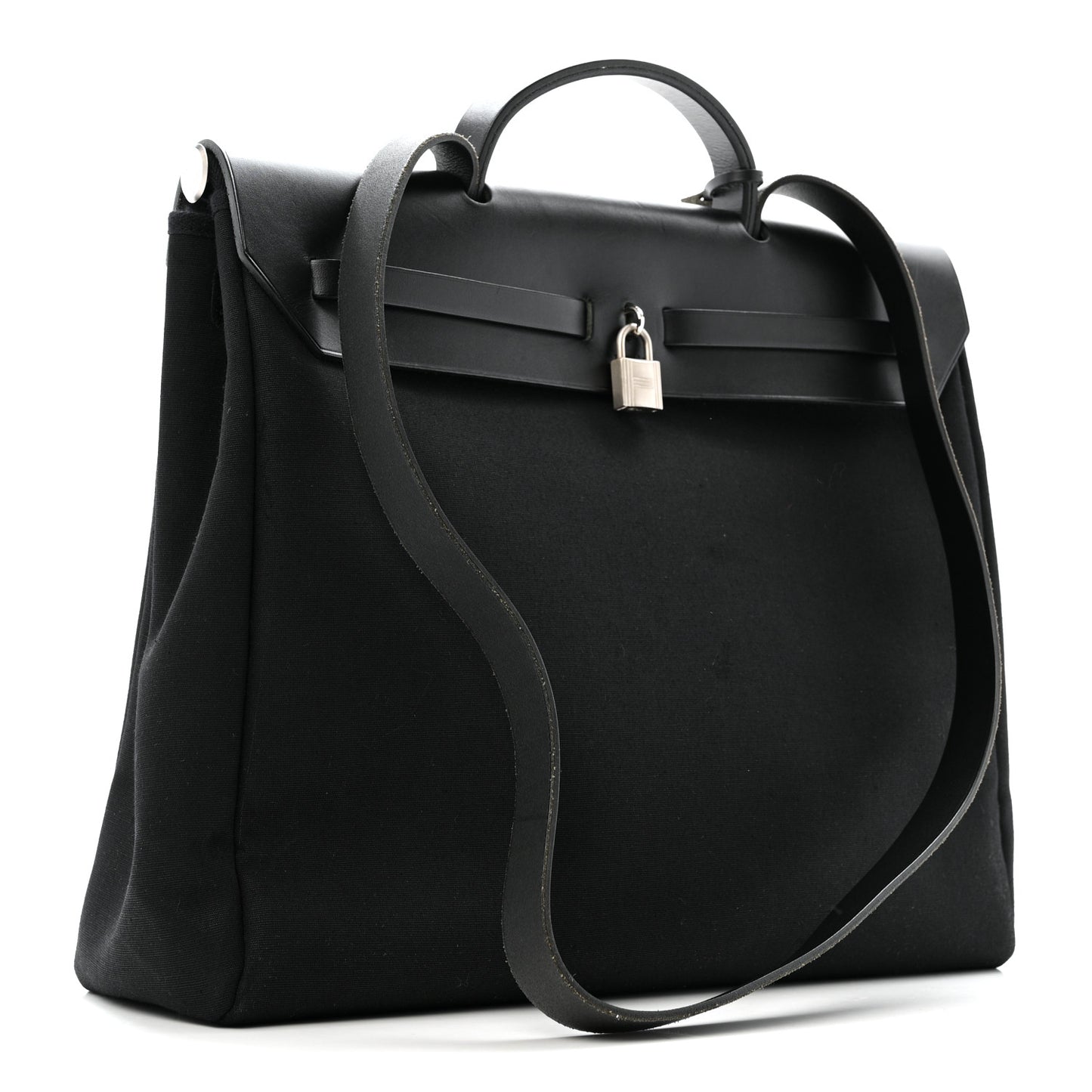 oile Vache Calfskin Herbag 39 MM Black