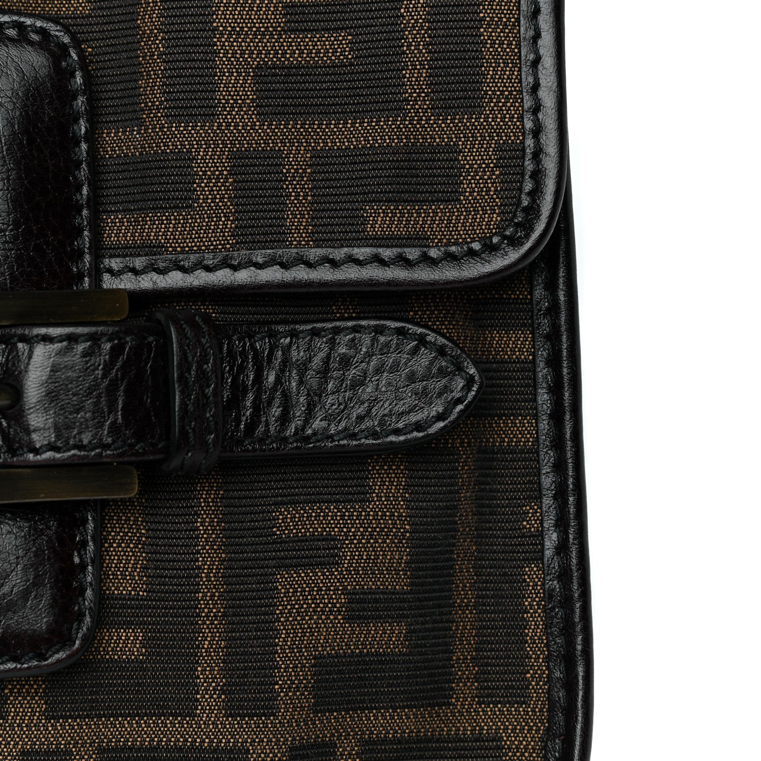 Fendi Zucca Calfskin Shoulder Bag Tobacco 15 of 19