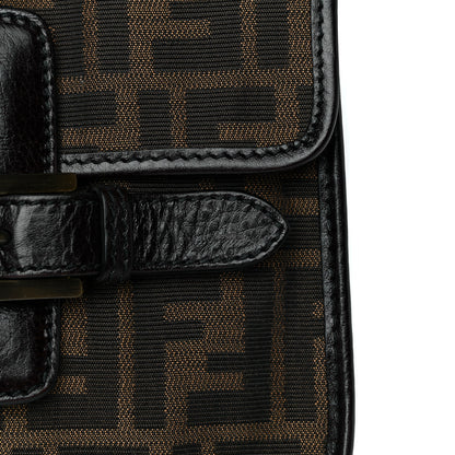 Fendi Zucca Calfskin Shoulder Bag Tobacco 15 of 19