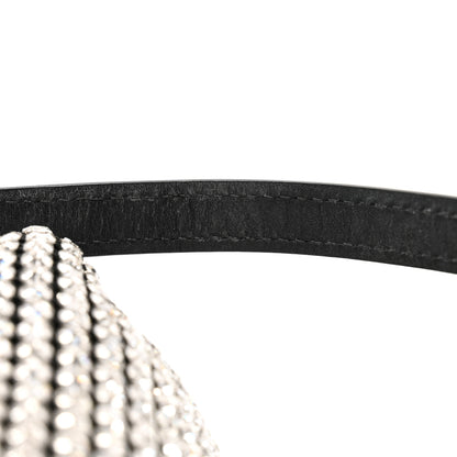 Alexander Wang Mesh Crystal Rhinestone Mini Heiress Pouch Black Silver 11 of 11