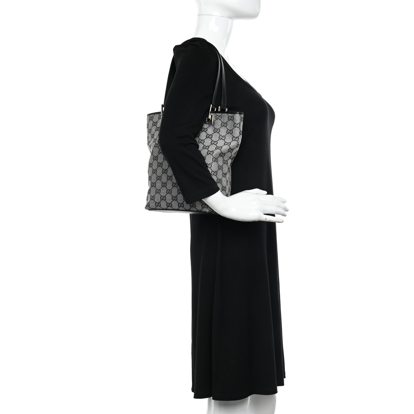 Monogram Small Bucket Tote Black