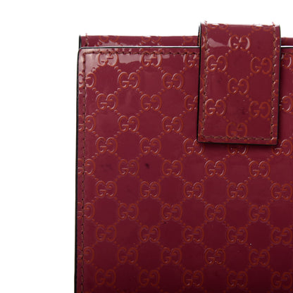 Gucci Patent Microguccissima Lovely Heart French Flap Wallet Red 7 of 11