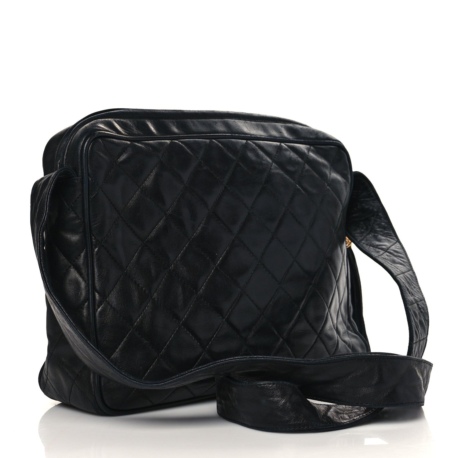 Chanel Lambskin Quilted CC Tassel Camera Case Black 2 of 10
