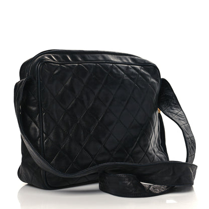 Chanel Lambskin Quilted CC Tassel Camera Case Black 2 of 10