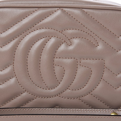 Gucci Calfskin Matelasse Mini GG Marmont Chain Shoulder Bag Porcelain Rose 11 of 12