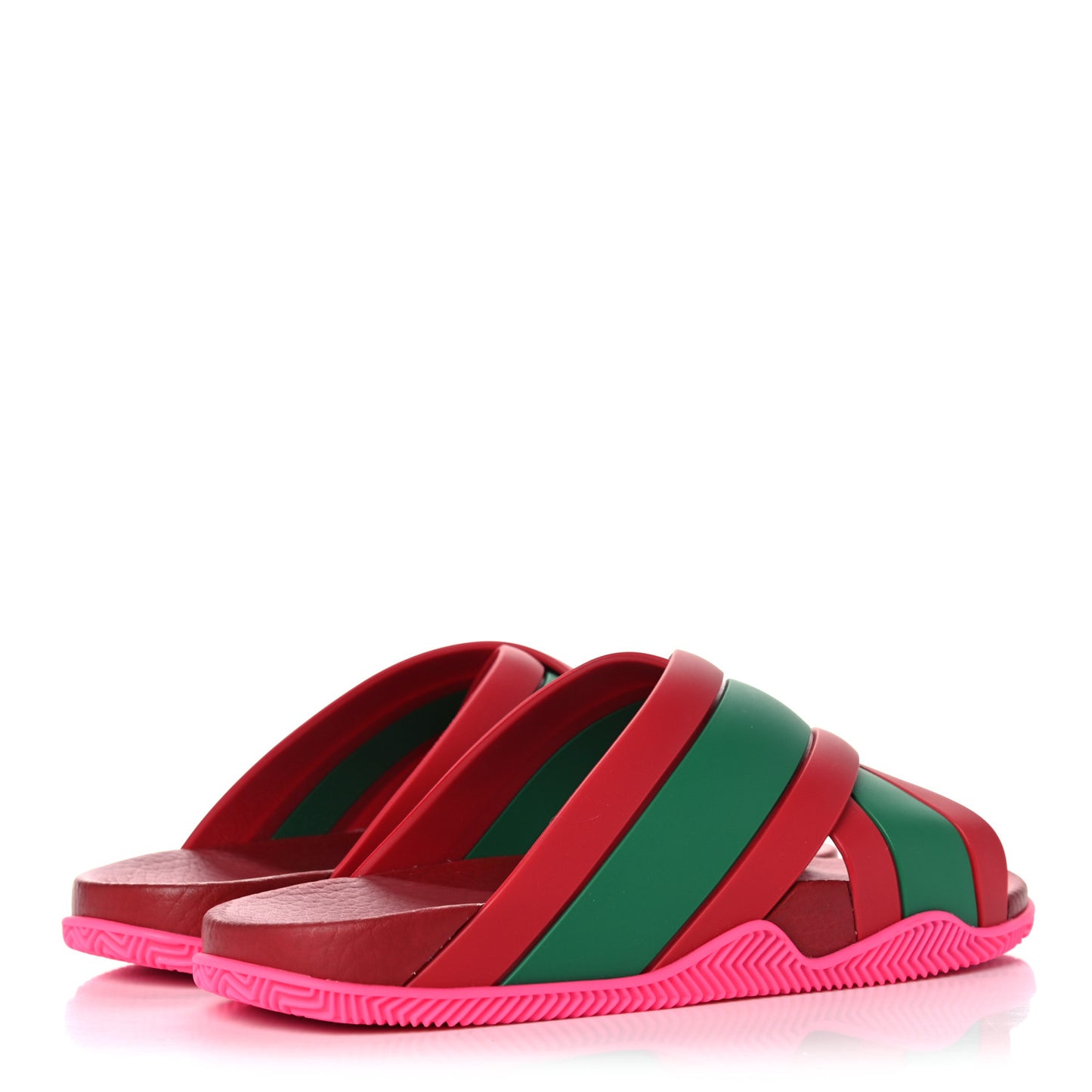 Rubber Web Womens Criss Cross Slide Sandals 39 Coral New Shamarock