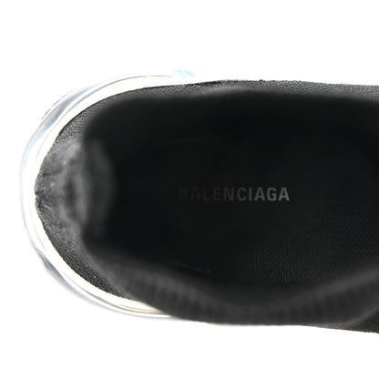 Balenciaga Neoprene Knit Womens Speed Clear Sole Sneakers 38 Black White 8 of 9
