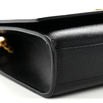 Saint Laurent Grain De Poudre Medium Classic Monogram Kate Satchel Black 9 of 11