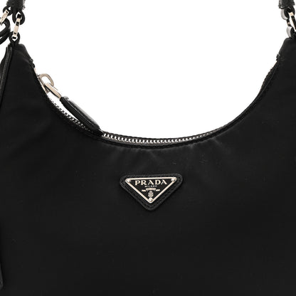 Prada Tessuto Nylon Saffiano Mini Re-Edition 2005 Bag Black 7 of 11