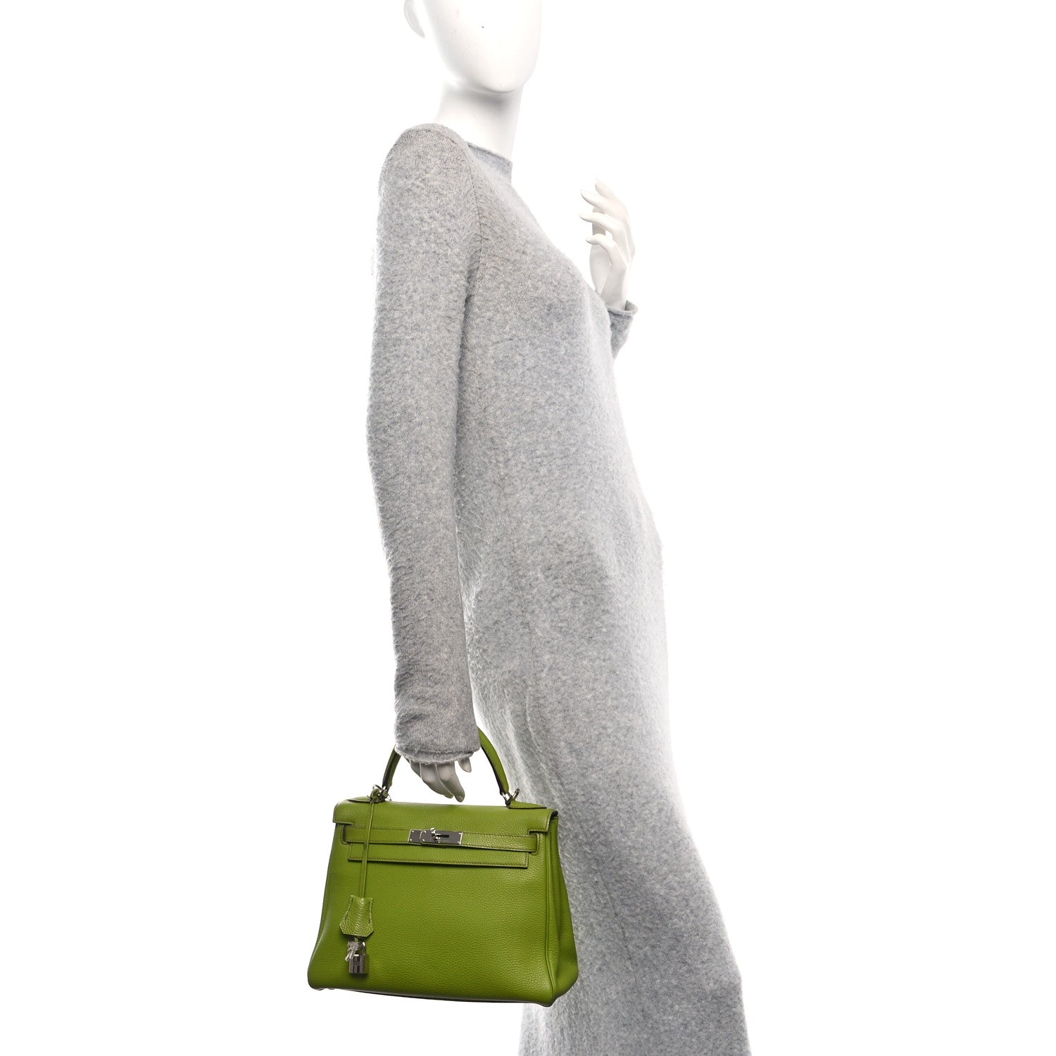 Hermes Taurillon Clemence Kelly Retourne 28 Vert Anis 2 of 12