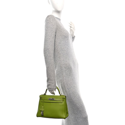 Hermes Taurillon Clemence Kelly Retourne 28 Vert Anis 2 of 12