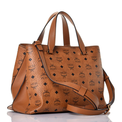 MCM Visetos Large Essential Tote Cognac 4 of 9