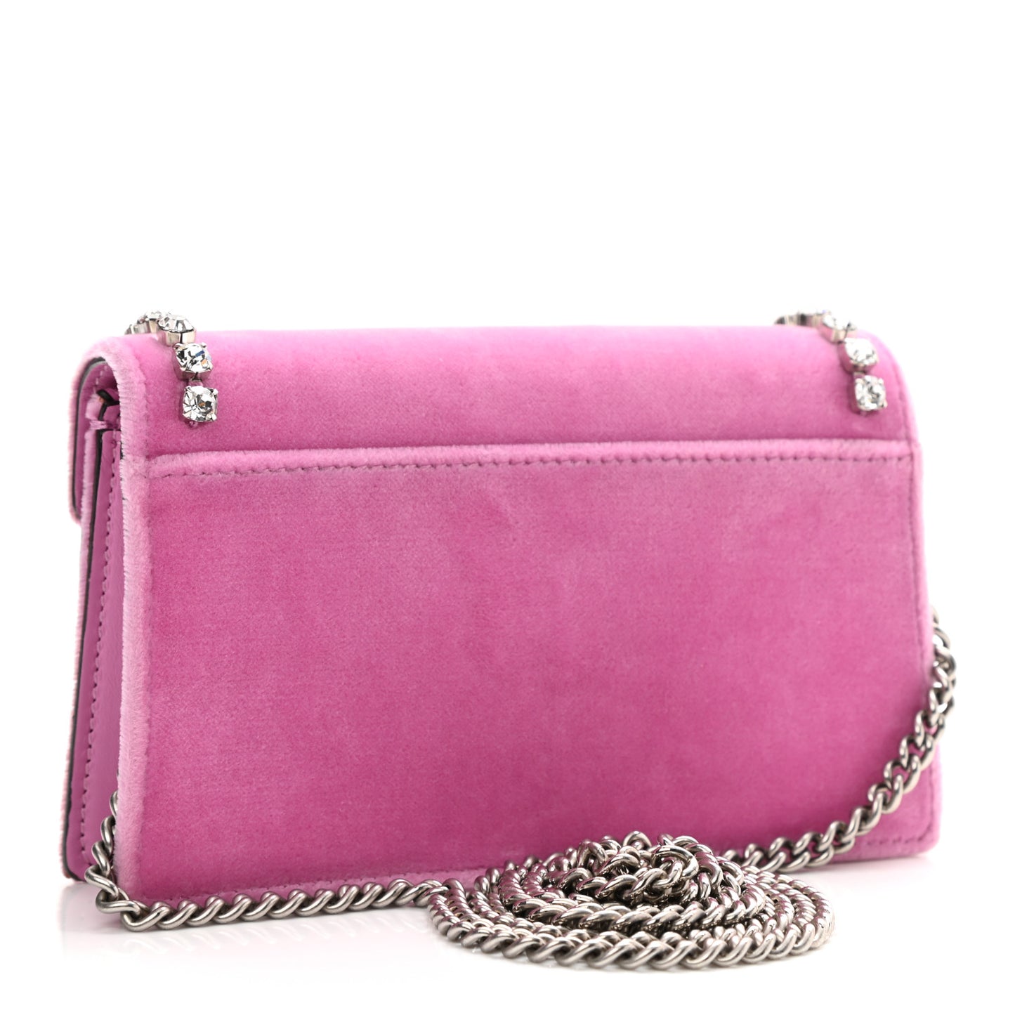 Velvet Crystal Super Mini Dionysus Shoulder Bag Malva