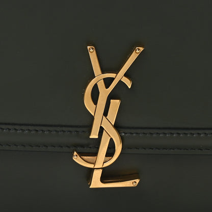 Saint Laurent Box Calfskin Monogram Medium Solferino Satchel Vert Fonce 8 of 10