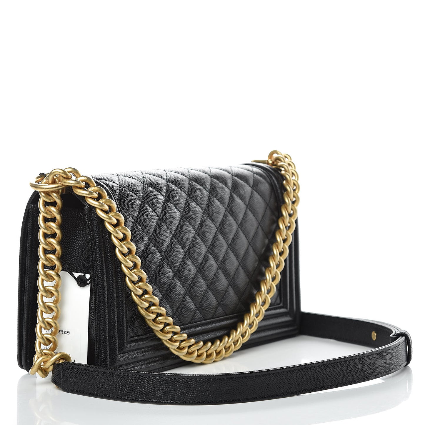 Caviar Quilted Medium Boy Flap Black