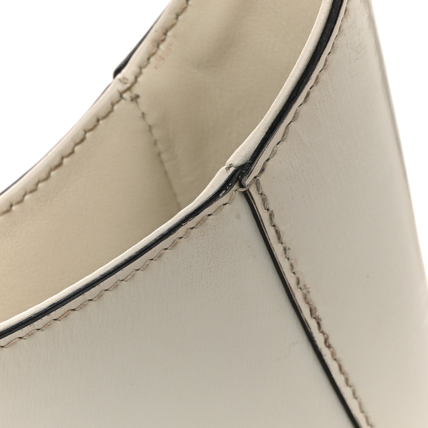 Prada Brushed Calfskin Cleo Adjustable Strap Shoulder Bag White 13 of 13