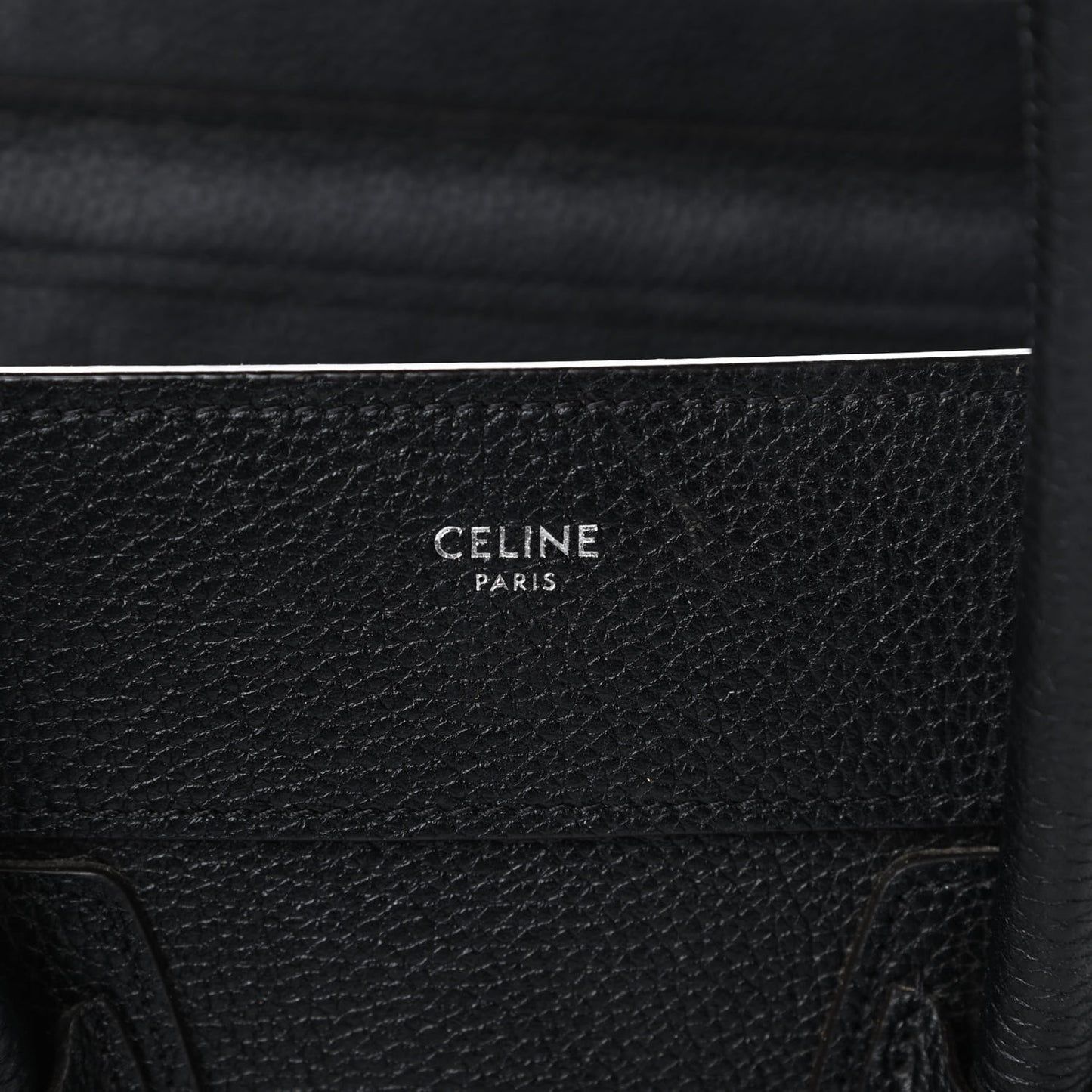 Drummed Calfskin Micro Luggage Black