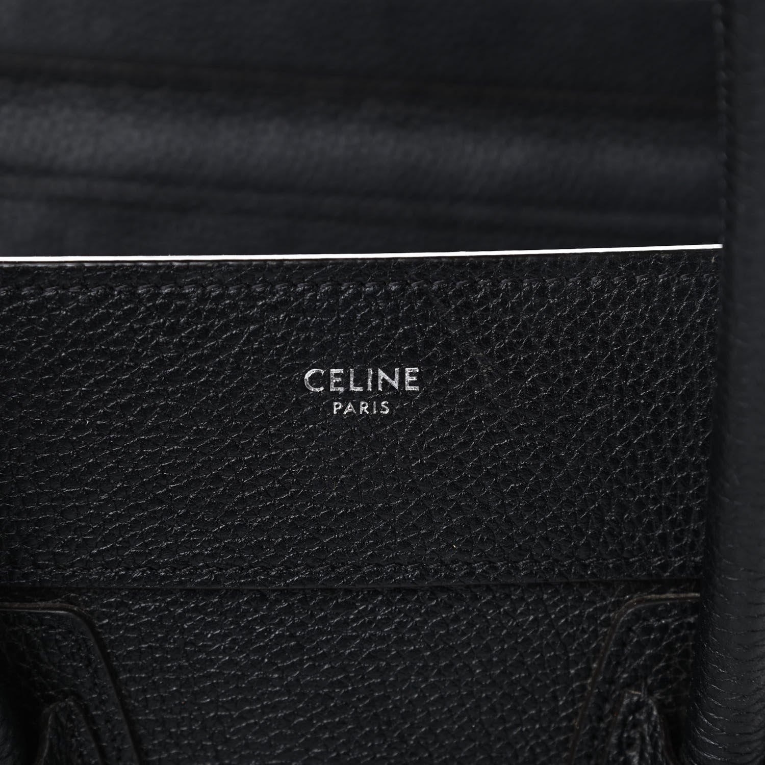 Celine Drummed Calfskin Micro Luggage Black 6 of 15