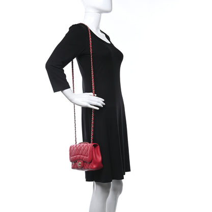 Chanel Lambskin Quilted Mini Mademoiselle Chic Flap Dark Pink 2 of 12